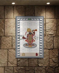 Shreenath Ji Famous Pichwai Canvas Painting (6 Colors)(Elevate Your Space With Lord Shreenath Ji Canvas Giclee Print 6 Stunning Color Choices) 29 Shreenath Ji Famous Pichwai Canvas Painting (6 Colors)(Elevate Your Space With Lord Shreenath Ji Canvas Giclee Print 6 Stunning Color Choices) -Artociti Sale Store shreenath ji famous pichwai canvas painting 6 colors white 24x16inches 888