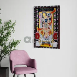 Shreenath Ji Pichwai Lotus Canvas Giclee Print(Elevate Your Space With Divine Elegance Shreenath Ji Pichwai Lotus Canvas Giclee Print) -Artociti Sale Store shreenath ji pichwai lotus canvas giclee print 296