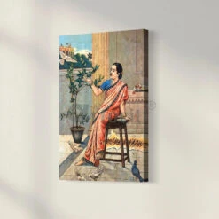 Sita From The Ramayan By Raja Ravi Varma Famous Canvas Painting(Sita Probably From The Ramayan By Raja Ravi Varma Famous Canvas Painting) -Artociti Sale Store sita from the ramayan by raja ravi varma famous canvas painting 974