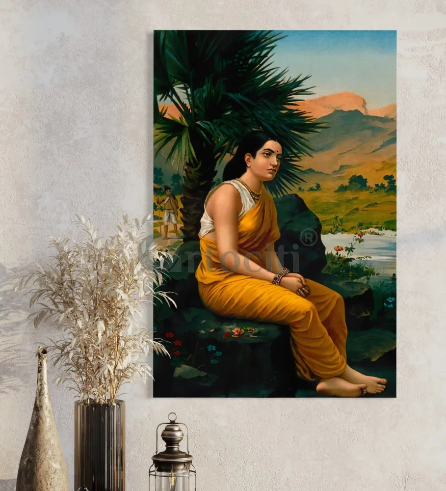 Sita In Exile Vanavasa By Raja Ravi Varma - Famous Canvas Painting(Sita In Exile Vanavasa By By Raja Ravi Varma Famous Canvas Painting) 5 Sita In Exile Vanavasa By Raja Ravi Varma - Famous Canvas Painting(Sita In Exile Vanavasa By By Raja Ravi Varma Famous Canvas Painting) - Image 3