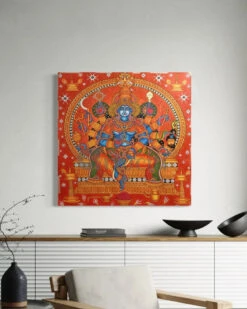 Sree Badhrakali Maa Kerala Mural Canvas Giclee Print(Sree Badhrakali Maa Kerala Mural Canvas Giclee Print)