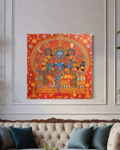 Sree Badhrakali Maa Kerala Mural Canvas Giclee Print(Sree Badhrakali Maa Kerala Mural Canvas Giclee Print) -Artociti Sale Store sree badhrakali maa kerala mural canvas giclee print 946