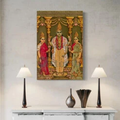 Sri Venkatesa Perumal By Raja Ravi VarmSri Venkatesa Perumal By Raja Ravi Varma Canvas Giclee Print A Canvas Giclee Print | Thirumalai(Sri Venkatesa Perumal By Raja Ravi Varma Canvas Giclee Print Thirumalai)