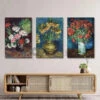 Still Life Portraits Vincent Van Gogh Set Of 3 Flower Painting(Still Life Portraits Vincent Van Gogh Set Of 3 Flower Painting) -Artociti Sale Store still life portraits vincent van gogh set of 3 flower painting 24x16 inches 407