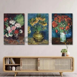 Still Life Portraits Vincent Van Gogh Set Of 3 Flower Painting(Still Life Portraits Vincent Van Gogh Set Of 3 Flower Painting)