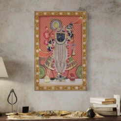 Swaroop Shreenath Ji Pichwai Canvas Giclee Print(Swaroop Shreenath Ji Pichwai Canvas Giclee Print Spiritual Elegance For Your)