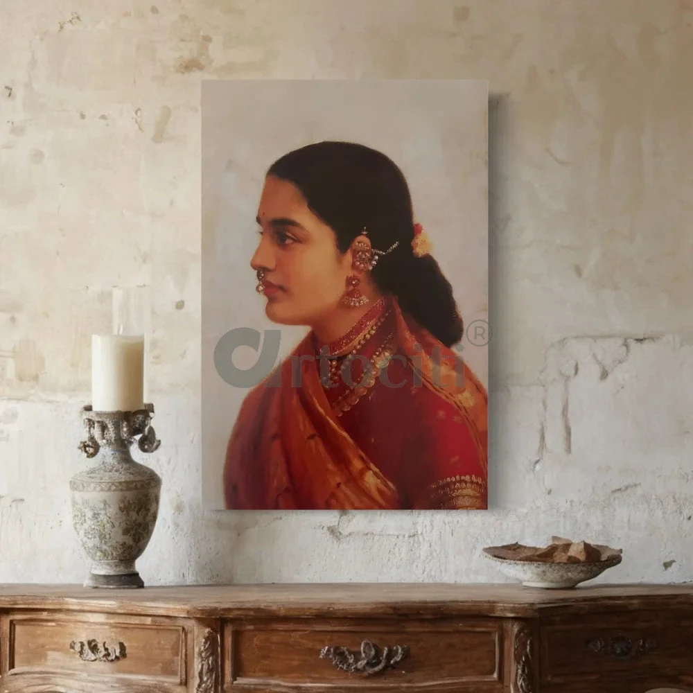 Tara: A Lady From Madras By Raja Ravi Varma Famous Canvas Painting(Tara A Lady From Madras By Raja Ravi Varma Famous Canvas Painting) 6 Tara: A Lady From Madras By Raja Ravi Varma Famous Canvas Painting(Tara A Lady From Madras By Raja Ravi Varma Famous Canvas Painting) - Image 4