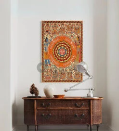 Ten Mahavidyas With Serpent Coiled Shri Yantra Madhubani Painting | Shiv Vivah(Mystical Fusion Ten Mahavidyas With Serpent Coiled Shri Yantra Shiva And Sakti Madhubani Painting Canvas Print) -Artociti Sale Store ten mahavidyas with serpent coiled shri yantra madhubani painting shiv vivah 451