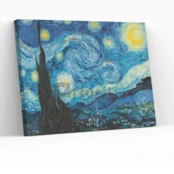 The Starry Night By Vincent Van Gogh Large Size Canvas Painting Giclee Print(Large Size Van Gogh Starry Night 22x28 Inches Canvas Painting High Quality Giclee Print Ready To Hang) -Artociti Sale Store the starry night by vincent van gogh large size canvas painting giclee print 22x28 inch 800