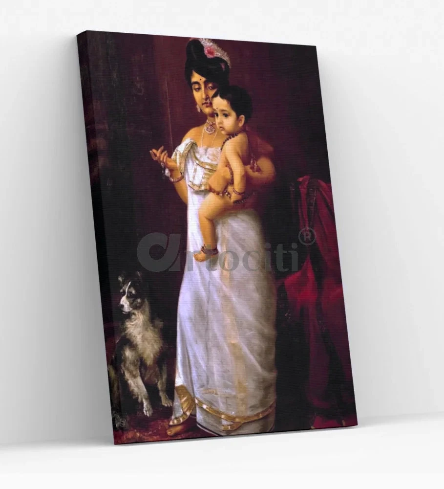 There Comes Papa By Raja Ravi Varma Famous Canvas Painting(There Comes Papa By Raja Ravi Varma Famous Canvas Painting) 6 There Comes Papa By Raja Ravi Varma Famous Canvas Painting(There Comes Papa By Raja Ravi Varma Famous Canvas Painting) - Image 4
