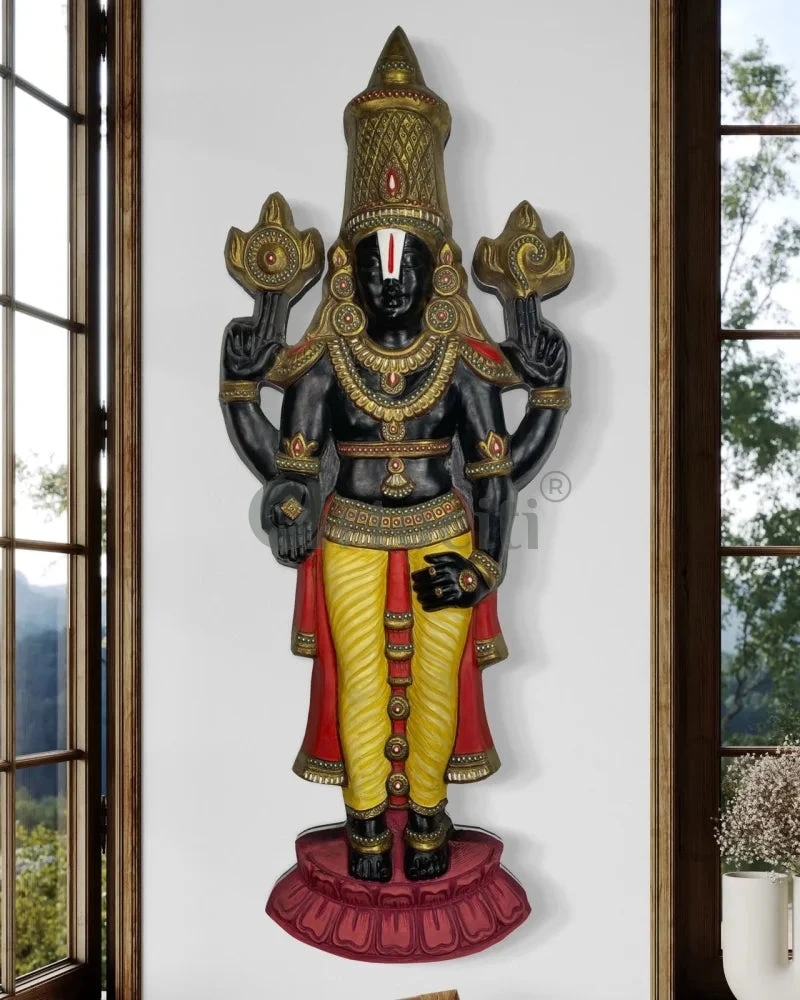 Tirupati Balaji Statue 3D Relief Mural Wall Hanging(5x2 Feet Tirupati Balaji Lord Venkateshwara Statue 3d Relief Mural Wall Hanging Ready To Hang) 19 Tirupati Balaji Statue 3D Relief Mural Wall Hanging(5x2 Feet Tirupati Balaji Lord Venkateshwara Statue 3d Relief Mural Wall Hanging Ready To Hang) - Image 17