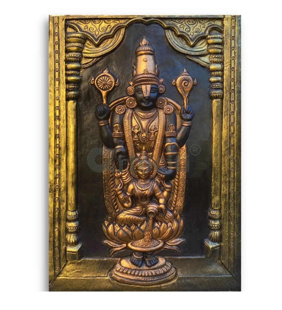 Tirupati Balaji With Goddess Lakshmi 3D Wall Art Relief Mural(Tirupati Balaji 3d Wall Art Relief Mural Spiritual Wall Art Unique Wall Decor) 4 Tirupati Balaji With Goddess Lakshmi 3D Wall Art Relief Mural(Tirupati Balaji 3d Wall Art Relief Mural Spiritual Wall Art Unique Wall Decor) - Image 2