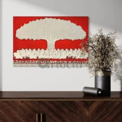 Tree Of Life Pichwai Phad Art Canvas Giclee Print(Tree Of Life Pichwai Phad Art Canvas Giclee Print Available In 24x16 And 30x20 Inches) -Artociti Sale Store tree of life pichwai phad art canvas giclee print 620