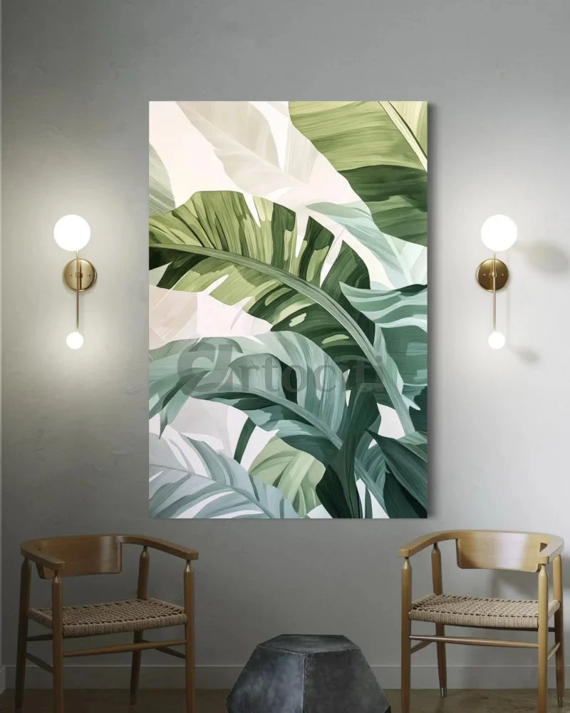 Tropical Banana Leaf Canvas Giclee Print Wall Art(Tropical Banana Leaf Canvas Giclee Print Premium Wall Art Ready To Hang Available In Multiple Sizes) 3 Tropical Banana Leaf Canvas Giclee Print Wall Art(Tropical Banana Leaf Canvas Giclee Print Premium Wall Art Ready To Hang Available In Multiple Sizes)