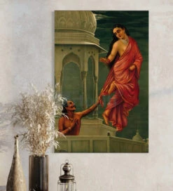 Urvashi Abandons Pururavas By Raja Ravi Varma - Famous Canvas Painting(Urvashi Abandons Pururavas By Raja Ravi Varma Famous Canvas Painting) -Artociti Sale Store urvashi abandons pururavas by raja ravi varma famous canvas painting verma 525