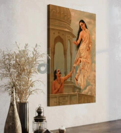Urvashi Flying To Heaven - Raja Ravi Varma Famous Canvas Painting(Urvashi Flying Off To Heaven While Pururavas Tries To Stop Her By Raja Ravi Varma) -Artociti Sale Store urvashi flying to heaven raja ravi varma famous canvas painting verma 152