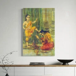 Vamana Avatar By Raja Ravi Varma Famous Canvas Painting(Vamana Avatar By Raja Ravi Varma Famous Canvas Painting) -Artociti Sale Store vamana avatar by raja ravi varma famous canvas painting 24x16 inch 996