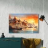 Varanasi Ghat Abstract Art Canvas Giclee Print(Varanasi Ghat Abstract Art Canvas Giclee Print Ganga River Smashan Varanasi Ganga Ghat Varanasi City Banaras) -Artociti Sale Store varanasi ghat abstract art canvas giclee print 929