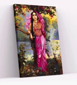 Vasantika By Raja Ravi Varma - Famous Canvas Painting(Vasantika By Raja Ravi Varma Famous Canvas Painting) -Artociti Sale Store vasantika by raja ravi varma famous canvas painting 30x20 inches verma 796