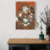 Vibrant Kerala Mural Lord Krishna Flute Canvas(Vibrant Kerala Mural Lord Krishna Flute Canvas Divine Melody) -Artociti Sale Store vibrant kerala mural lord krishna flute canvas 24x16 972