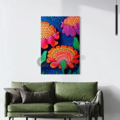 Vibrant Multicolor Sunflower Mandala Canvas Print(Vibrant Multicolor Sunflower Mandala Canvas Print Blossom Your Space With Radiance) -Artociti Sale Store vibrant multicolor sunflower mandala canvas print 30x20 inches 388