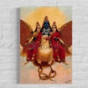 Vishnu On Garuda With His Consorts By Raja Ravi Varma - Famous Canvas Painting(Vishnu On Garuda With His Consorts By Raja Ravi Varma Famous Canvas Painting) -Artociti Sale Store vishnu on garuda with his consorts by raja ravi varma famous canvas painting 24x16 inches verma 612