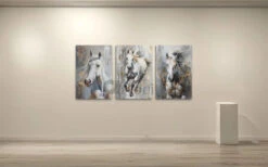 White Horse Trio Modern Abstract Canvas Giclee Print Set(White Horse Trio Modern Abstract Canvas Giclee Print Set) 12 White Horse Trio Modern Abstract Canvas Giclee Print Set(White Horse Trio Modern Abstract Canvas Giclee Print Set) -Artociti Sale Store white horse trio modern abstract canvas giclee print set of 3 18x12 inch 909