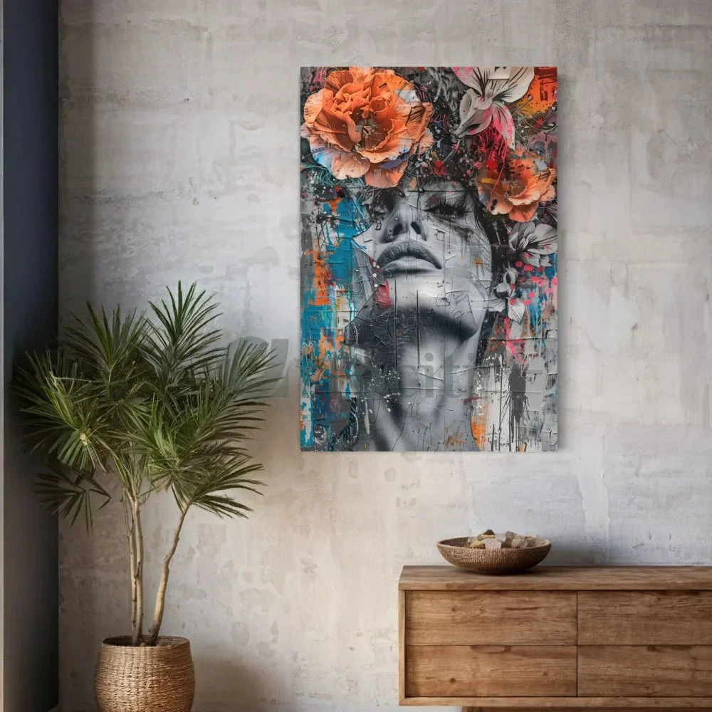 Woman With Flower Modern Abstract Canvas Giclee Print(Woman With Flower Modern Abstract Canvas Giclee Print) 4 Woman With Flower Modern Abstract Canvas Giclee Print(Woman With Flower Modern Abstract Canvas Giclee Print) - Image 2