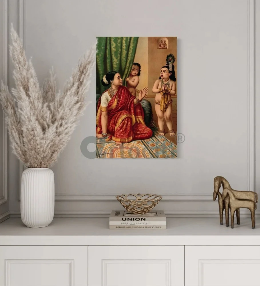 Yashoda With Krishna By Raja Ravi Varma Famous Canvas Painting(Yashoda With Krishna By Raja Ravi Varma Famous Canvas Painting) 4 Yashoda With Krishna By Raja Ravi Varma Famous Canvas Painting(Yashoda With Krishna By Raja Ravi Varma Famous Canvas Painting) - Image 2
