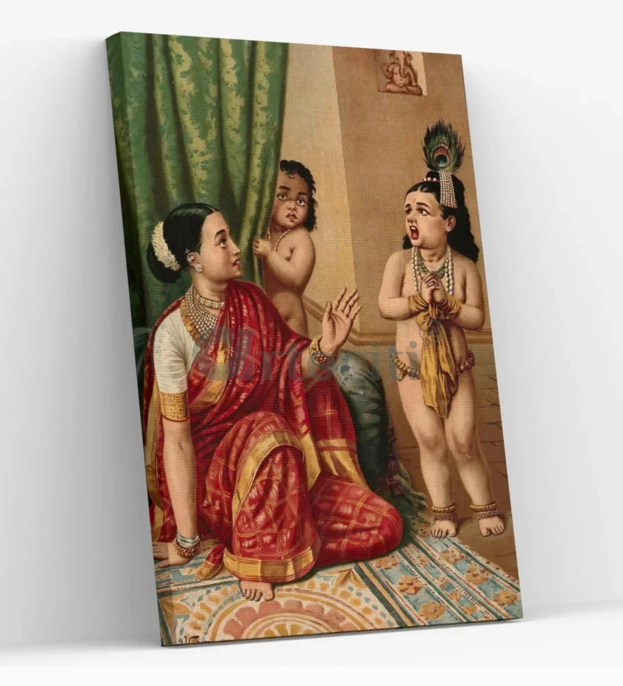 Yashoda With Krishna By Raja Ravi Varma Famous Canvas Painting(Yashoda With Krishna By Raja Ravi Varma Famous Canvas Painting) 6 Yashoda With Krishna By Raja Ravi Varma Famous Canvas Painting(Yashoda With Krishna By Raja Ravi Varma Famous Canvas Painting) - Image 4