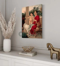 Yashoda With Krishna By Raja Ravi Varma | Famous Canvas Painting(Yashoda With Krishna By Raja Ravi Varma Famous Canvas Painting 1) -Artociti Sale Store yashoda with krishna by raja ravi varma famous canvas painting verma 168