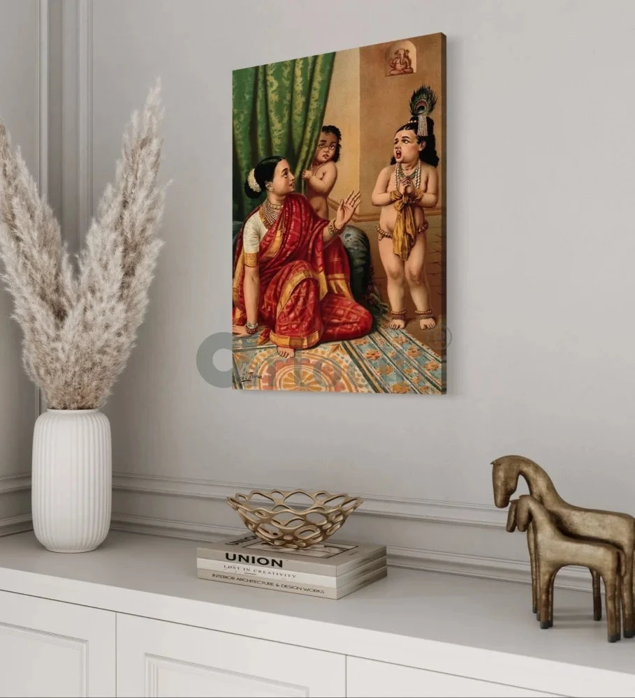 Yashoda With Krishna By Raja Ravi Varma Famous Canvas Painting(Yashoda With Krishna By Raja Ravi Varma Famous Canvas Painting) 5 Yashoda With Krishna By Raja Ravi Varma Famous Canvas Painting(Yashoda With Krishna By Raja Ravi Varma Famous Canvas Painting) - Image 3