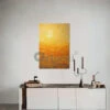Yellow & Orange Sun Landscape Modern Abstract Canvas Painting(Radiant Horizon Yellow Orange Sun Landscape Modern Abstract Canvas Painting) -Artociti Sale Store yellow orange sun landscape modern abstract canvas painting 24x16 inches 203