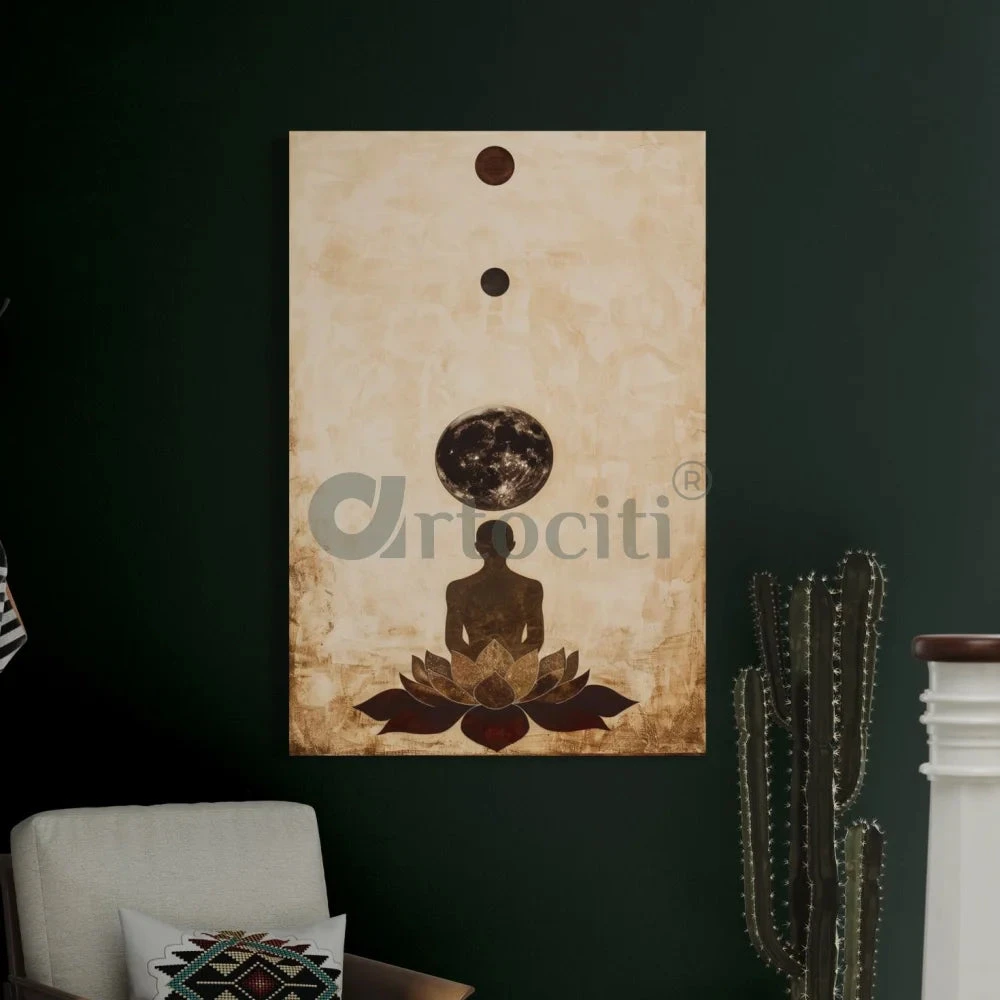 Yoga Lotus Pose Modern Abstract Canvas Print(Yoga Lotus Pose Modern Abstract Canvas Print Perfect For Meditation Spaces) 4 Yoga Lotus Pose Modern Abstract Canvas Print(Yoga Lotus Pose Modern Abstract Canvas Print Perfect For Meditation Spaces) - Image 2