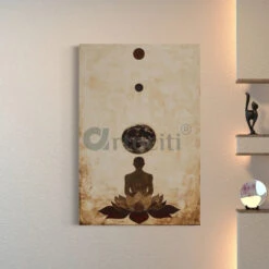 Yoga Lotus Pose Modern Abstract Canvas Print(Yoga Lotus Pose Modern Abstract Canvas Print Perfect For Meditation Spaces)